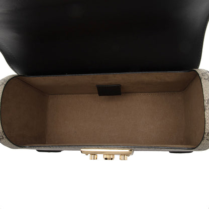 Gucci GG Supreme Bamboo Padlock Top Handle Shoulder Bag (SHF-hs3Epm)