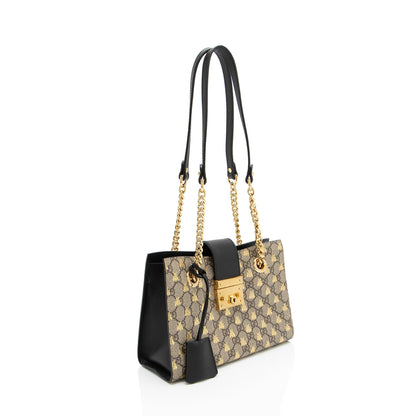 Gucci GG Supreme Bees Padlock Small Tote (SHF-FL3A48)