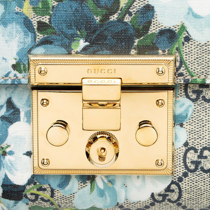 Gucci GG Supreme Blooms Padlock Small Shoulder Bag