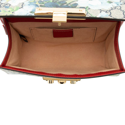Gucci GG Supreme Blooms Padlock Small Shoulder Bag