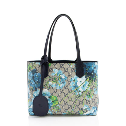 Gucci GG Supreme Blooms Reversible Small Tote (SHF-OhRyKY)