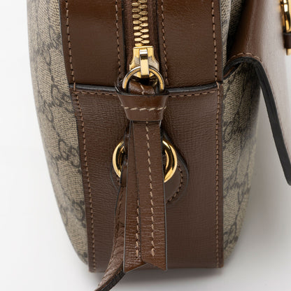 Gucci GG Supreme Calfskin Horsebit 1955 Small Shoulder Bag (SHF-EumYCS)