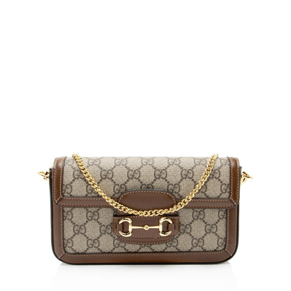 Gucci GG Supreme Chain Horsebit 1955 Small Shoulder Bag