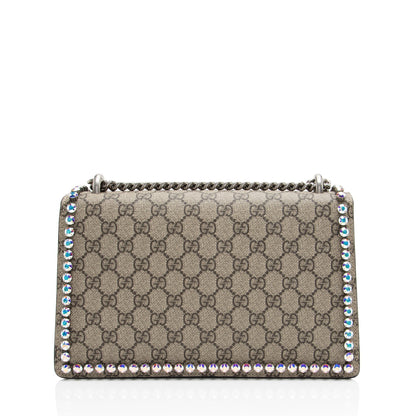 Gucci GG Supreme Crystal Studded Dionysus Medium Shoulder Bag