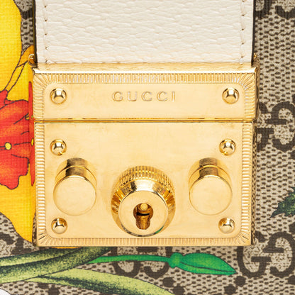 Gucci GG Supreme Flora Padlock Small Tote