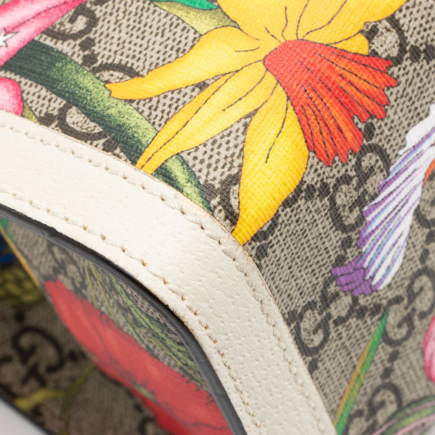 Gucci GG Supreme Flora Padlock Small Tote