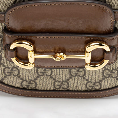 Gucci GG Supreme Horsebit 1955 Mini Rounded Shoulder Bag