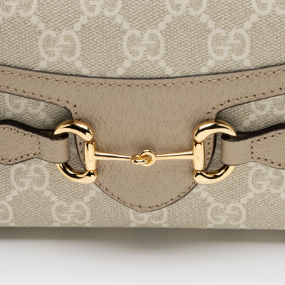 Gucci GG Supreme Horsebit 1955 Mini Shoulder Bag (SHF-FQ4V0d)