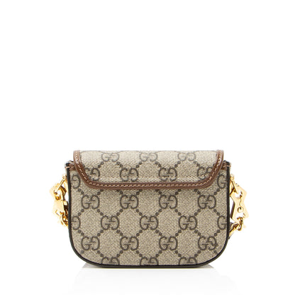Gucci GG Supreme Horsebit 1955 Super Mini Shoulder Bag