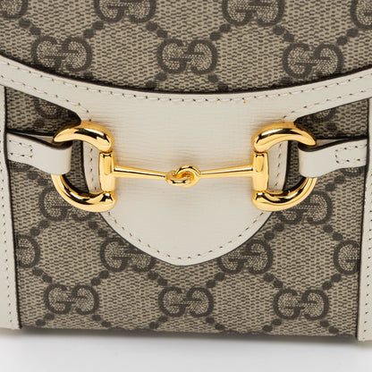 Gucci GG Supreme Horsebit 1955 Vertical Mini Shoulder Bag (SHF-eO3rqs)