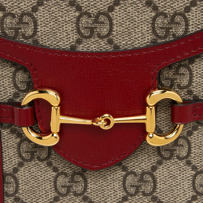 Gucci GG Supreme Horsebit 1955 Vertical Mini Shoulder Bag (SHF-ue12O9)