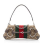 Gucci GG Supreme Horsebit Web Chain Shoulder Bag