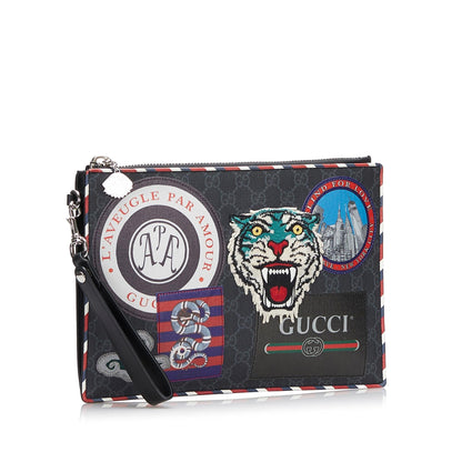 Gucci GG Supreme Night Courrier Clutch (SHG-tSxlo1)