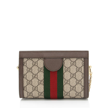 Gucci GG Supreme Ophidia Mini Chain Shoulder Bag (SHF-SgHmHl)