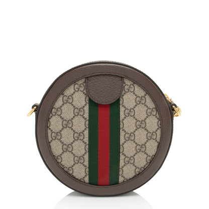 Gucci GG Supreme Ophidia Round Mini Shoulder Bag (SHF-nhYXSB)