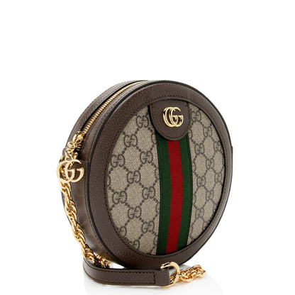 Gucci GG Supreme Ophidia Round Mini Shoulder Bag (SHF-99m356)