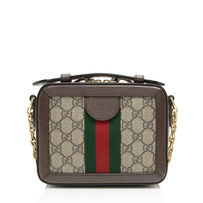 Gucci GG Supreme Ophidia Top Handle Mini Chain Shoulder Bag