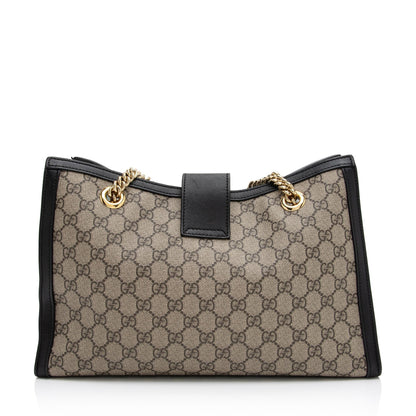Gucci GG Supreme Padlock Chain Medium Shoulder Bag (SHF-23565)