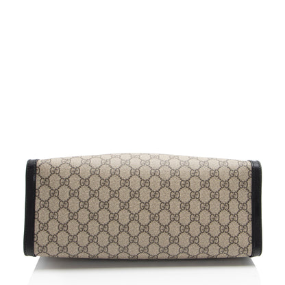 Gucci GG Supreme Padlock Chain Medium Shoulder Bag (SHF-q4e2Rg)