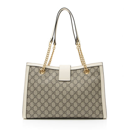 Gucci GG Supreme Padlock Chain Medium Shoulder Bag