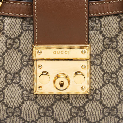 Gucci GG Supreme Padlock Chain Small Shoulder Bag (SHF-23018)