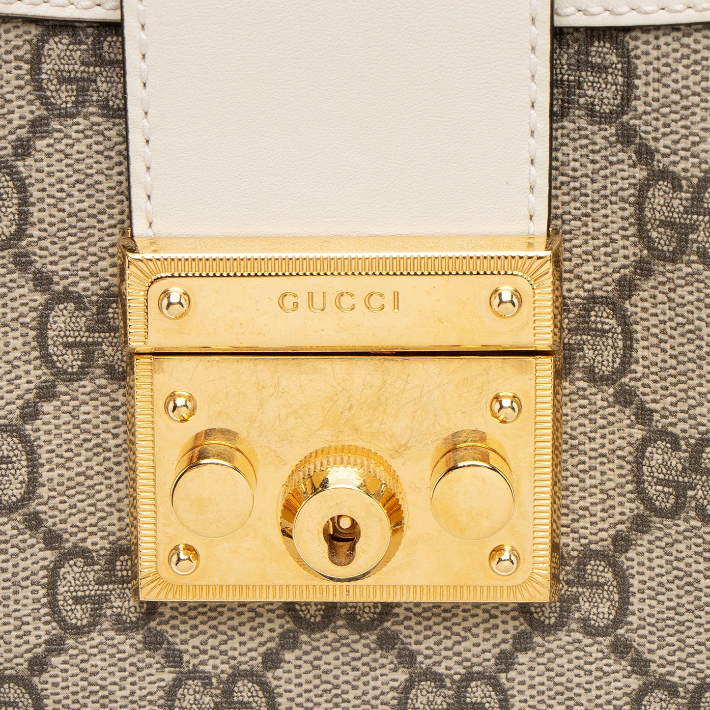 Gucci GG Supreme Padlock Chain Small Shoulder Bag