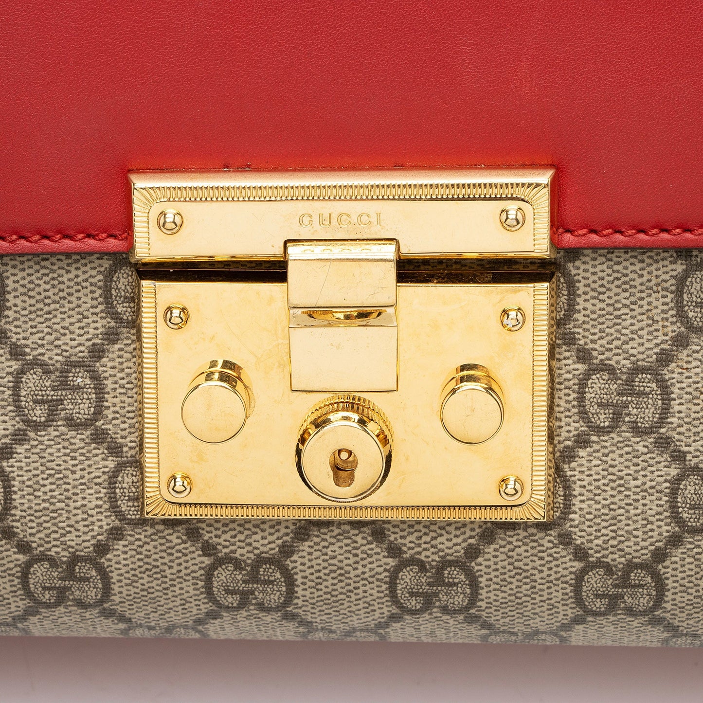 Gucci GG Supreme Padlock Medium Shoulder Bag