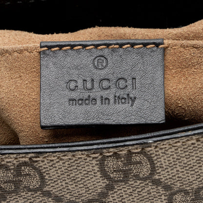 Gucci GG Supreme Padlock Saddle Medium Shoulder Bag (SHF-22972)