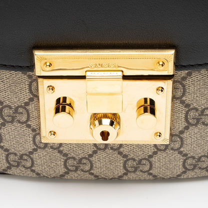 Gucci GG Supreme Padlock Saddle Medium Shoulder Bag