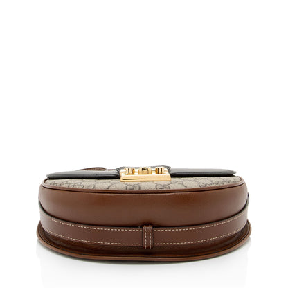 Gucci GG Supreme Padlock Saddle Small Shoulder Bag (SHF-Wwfxt7)