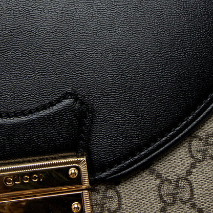 Gucci GG Supreme Padlock Saddle Small Shoulder Bag