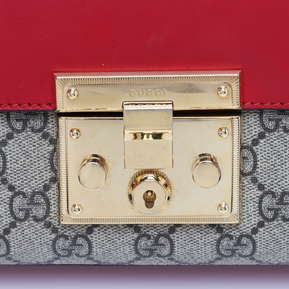 Gucci GG Supreme Small Padlock Shoulder Bag (SHF-121XFL)