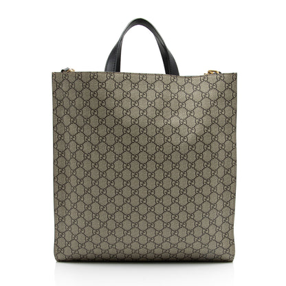 Gucci GG Supreme Soft Angry Cat Vertical Courrier Tote (SHF-BjgJPe)