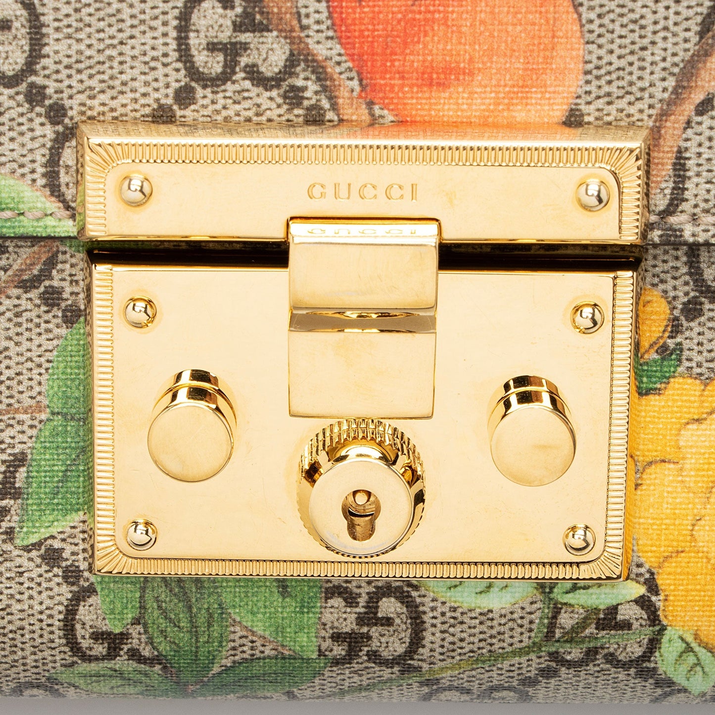 Gucci GG Supreme Tian Padlock Small Shoulder Bag