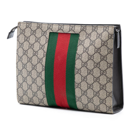 Gucci GG Supreme Web Clutch