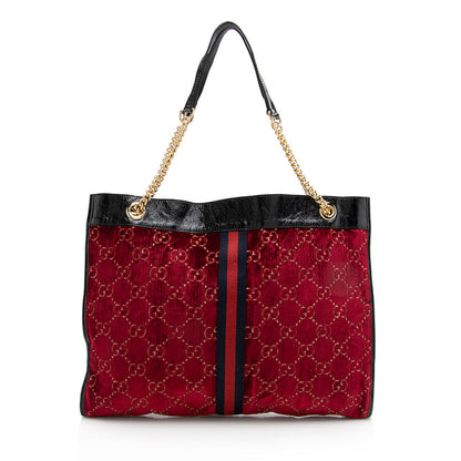 Gucci GG Velvet Rajah Large Tote (SHF-22450)