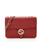 Gucci Grained Calfskin Interlocking G Medium Shoulder Bag (SHF-22611)
