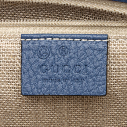 Gucci Grained Calfskin Interlocking G Medium Shoulder Bag