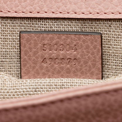 Gucci Grained Calfskin Interlocking G Small Shoulder Bag (SHF-eMNjXX)