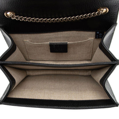 Gucci Grained Calfskin Interlocking G Small Shoulder Bag