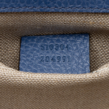 Gucci Grained Calfskin Interlocking G Small Shoulder Bag