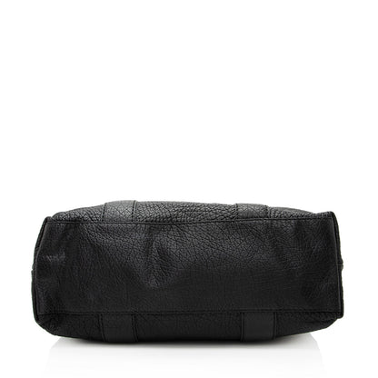 Gucci Grained Leather Bamboo Bar Medium Tote (SHF-19935)