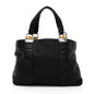 Gucci Grained Leather Bamboo Bar Medium Tote (SHF-19935)