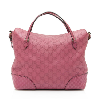 Gucci Guccissima Leather Bree Fold Over Tote (SHF-23663)