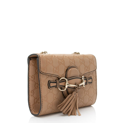 Gucci Guccissima Leather Emily Mini Shoulder Bag (SHF-deNbDS)