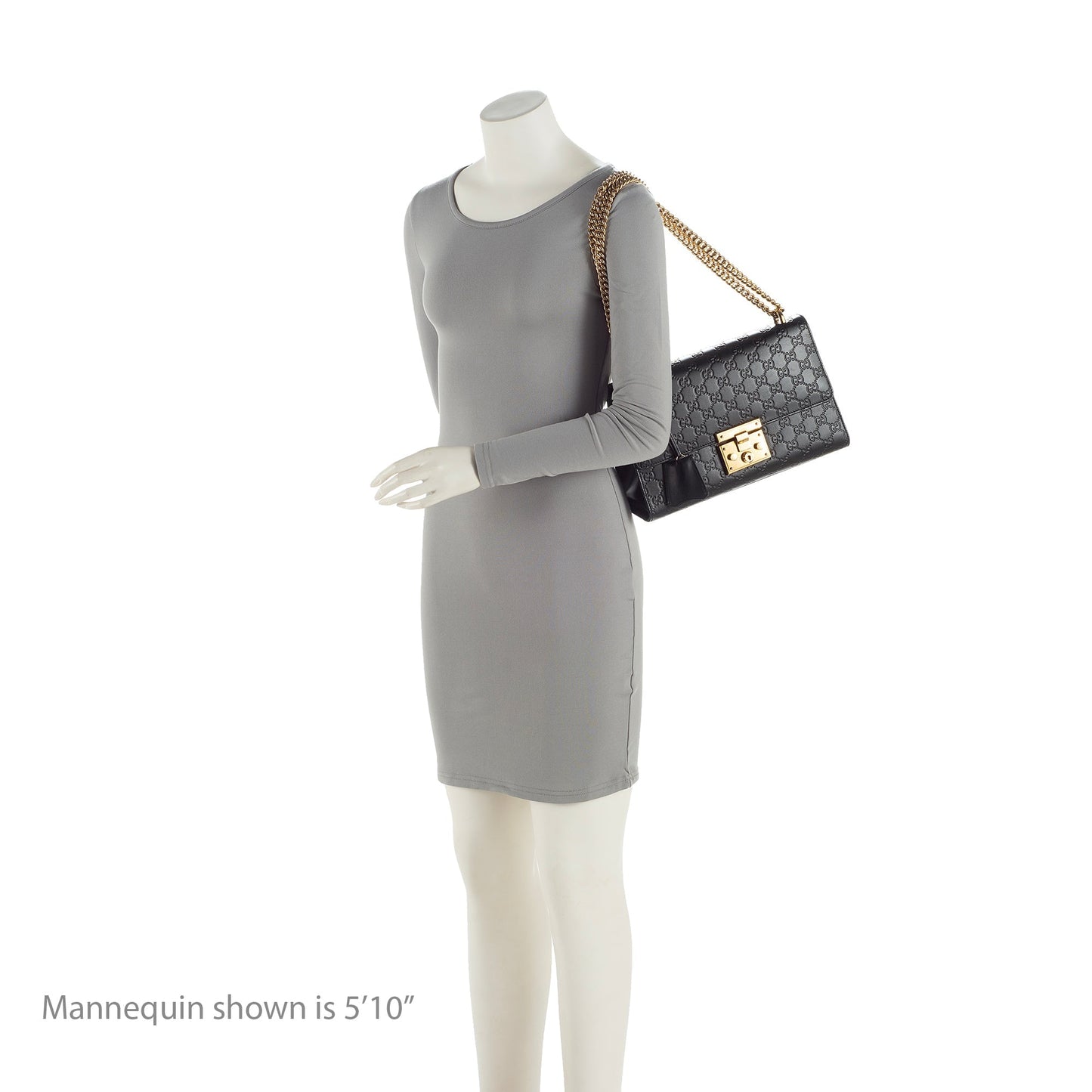 Gucci Guccissima Leather Padlock Medium Shoulder Bag (SHF-22514)