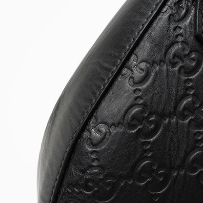 Gucci Guccissima Leather Padlock Saddle Medium Shoulder Bag