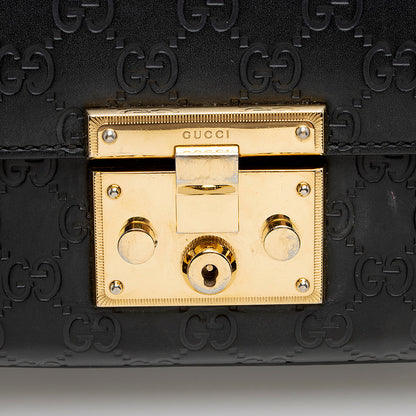 Gucci Guccissima Leather Padlock Small Shoulder Bag (SHF-21759)