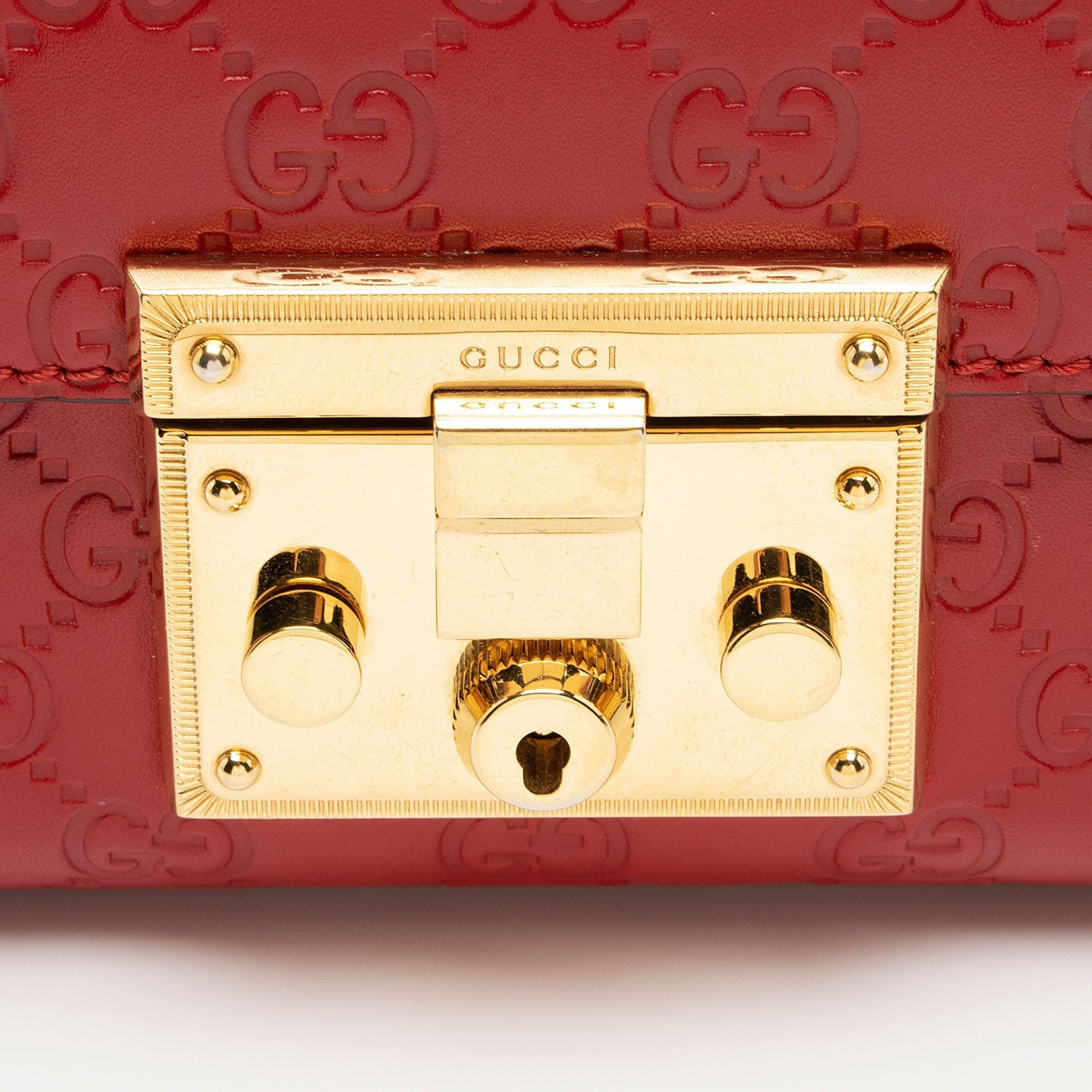 Gucci Guccissima Leather Padlock Small Shoulder Bag (SHF-SFYeCH)