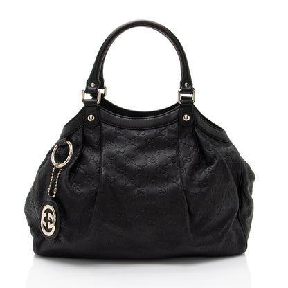Gucci Guccissima Leather Sukey Medium Tote (SHF-G9D42y)